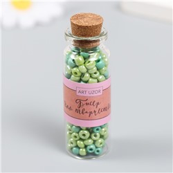 Бисер 6/0 в бутылочке «Хвойный лес», 20 г, керамический блеск, 6×2×2 см