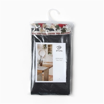 Дорожка на стол Этель Home collection 40×146 см, серая, 100% лён