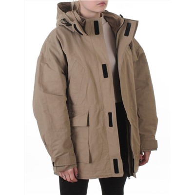 3097 DK. BEIGE Куртка демисезонная женская (100 гр. холлофайбер)