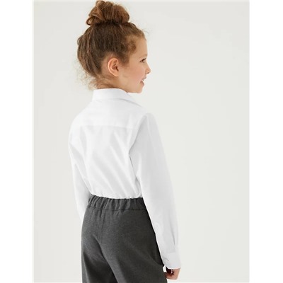 2pk Girls' Slim Fit Non-Iron School Shirts (2-18 Yrs)