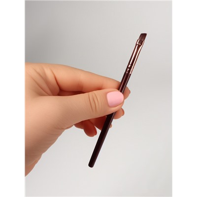 Кисть для макияжа «Brush COFFEE», скошенная, 13 (± 1) см, цвет коричневый/бронзовый
