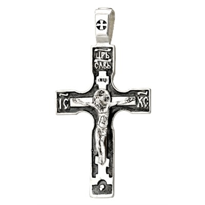 Крест из серебра литье частичное чернение