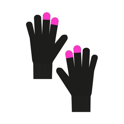 Перчатки для девочки, 2 пары в комплекте