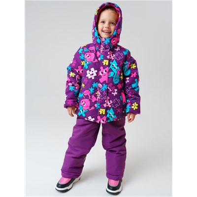 Комплект зимний для девочки: куртка, полукомбинезон