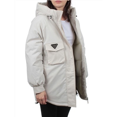 6176 LT. BEIGE Куртка зимняя женская (200 гр. холлофайбер)