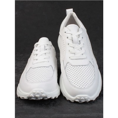 05-HY24-1D WHITE Кроссовки женские (натуральная кожа)
