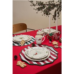 Салфетка под приборы Trendy Christmas зеленого цвета из коллекции New Year Essential, Ø40 см