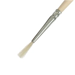 Кисть для рисования, Коза круглая №1 (диаметр обоймы 1 мм; длина волоса 10 мм), деревянная ручка, Calligrata