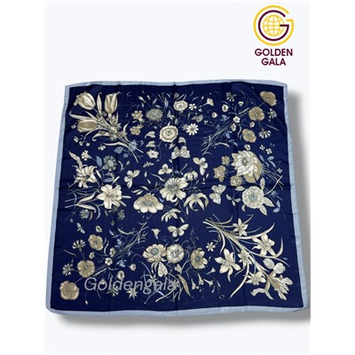 Платок утепленный "Византия" Арт 2026/5 (фон синий)