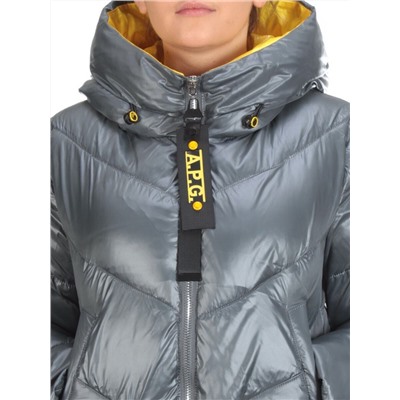 YM 2119 GRAY/BLUE Куртка зимняя женская MAYYIYA (200 гр. холлофайбера)