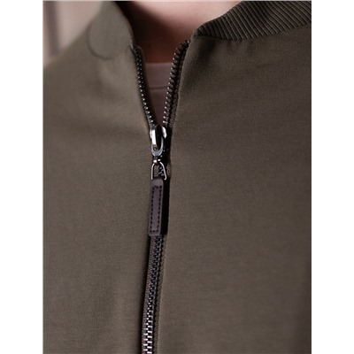 Бомбер из тонкого премиального футера с эластаном