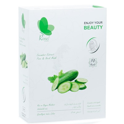 Маска + крем для лица Rosel Cosmetics Face & Neck Mask Cucumber Extract 36 + 6 g