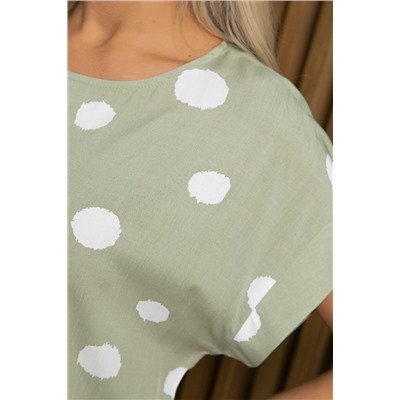 Блуза Любава (оливковая) Б13149-41М