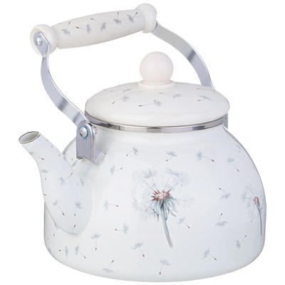 ЧАЙНИК AGNESS ЭМАЛИРОВАННЫЙ СЕРИЯ "DANDELION", 2,6 Л