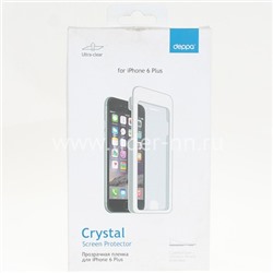 Защитная пленка на экран для iPhone6 Plus (DEPPA) прозрачная и рамка для легкой установки