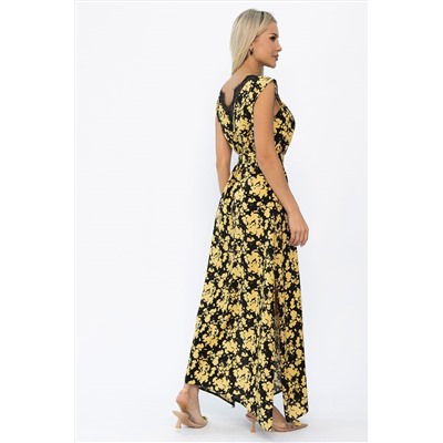 Платье Иниша (черно-желтое) П13924-4М