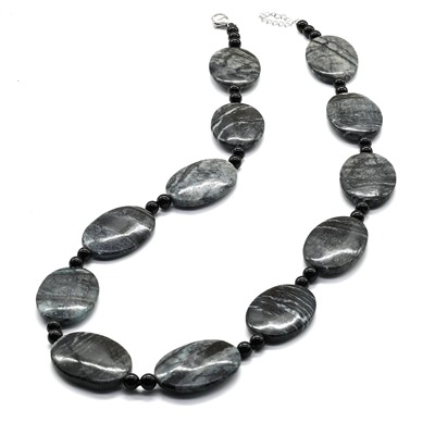 Бусы из яшмы овал 25*35мм, 61см