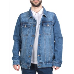 5960 BLUE Куртка джинсовая мужская VH JEANS (80% хлопок, 15% полиамид, 5% спандекс)