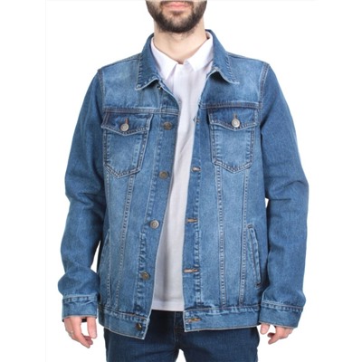 5960 BLUE Куртка джинсовая мужская VH JEANS (80% хлопок, 15% полиамид, 5% спандекс)