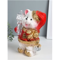Копилка для денег «Медведь, Новый Год». гипс, 28×19.5×16 см
