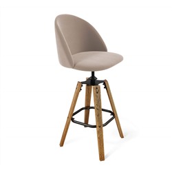 Стул барный SHT-ST35/S93
                        латте / браш.коричневый / черный муар
