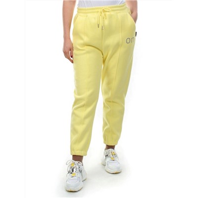 08 YELLOW Брюки спортивные женские на флисе (100% хлопок) 7986