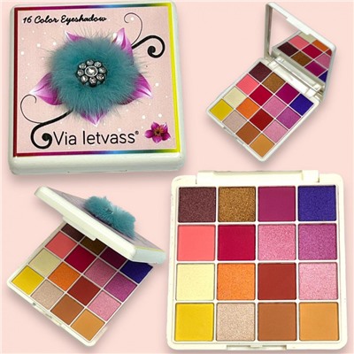 Via Letvass Яркая палетка теней 16 Color тон 1