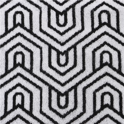 Полотенце махровое Этель Ornament чёрный, 50×90 см, 100% хлопок, 420 г/м², чёрно-белое