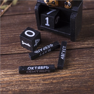 Вечный календарь настольный «Черепашка», 6.5×7×9 см, дерево