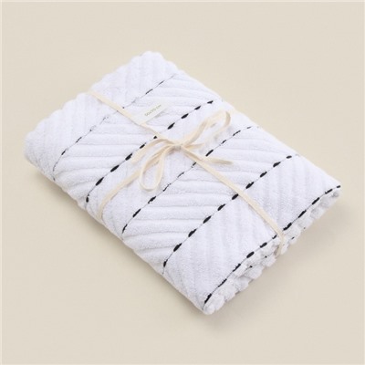 Коврик махровый SL HOME: Lines "Блан де Блан" 50х70 см, 100% хлопок, 750 г/м2