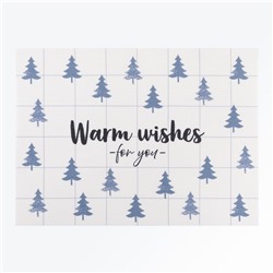 Новогодняя салфетка на стол Warm wishes, 40х29 см