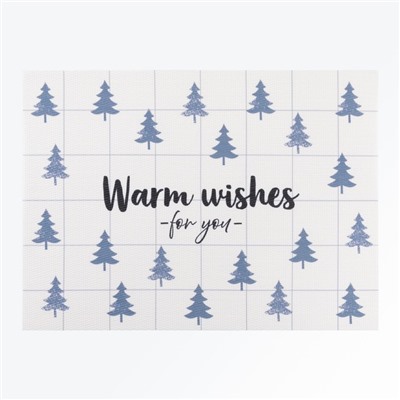Новогодняя салфетка на стол Warm wishes, 40х29 см