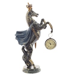 GAEM Фигурка декоративная "Лошадь" с часами D5см, (LR44x1), L22 W11 H39,5 см