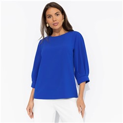 Блуза эффектная, Предвкушение встречи (синяя)