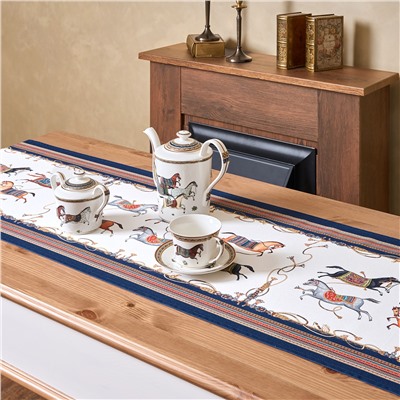 ДОРОЖКА НА СТОЛ "PASSAGE", 45Х300СМ, БЕЛЫЙ, 100% ХЛОПОК,ТВИЛ