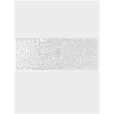 Дорожка на стол Доляна «Астры», 89×35 см, серебряная