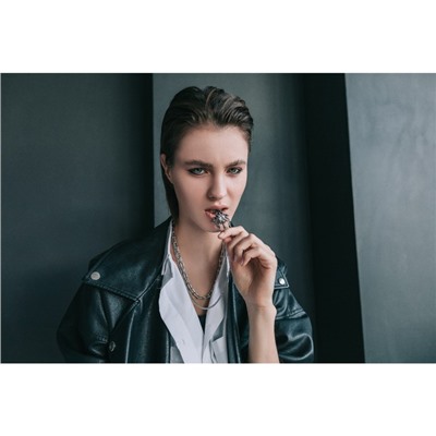 Кулон унисекс «Меч» пламя, цвет белый в чернёном серебре, 69 см