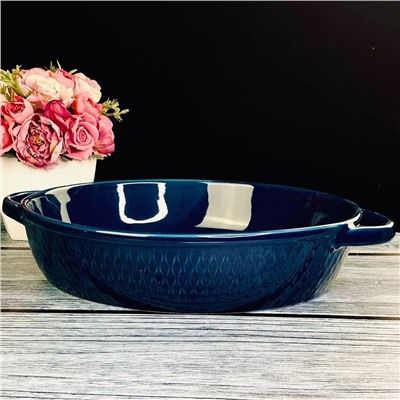 118-085 Овальное блюдо для запекания 33см в под.уп.(х8)Фарфор