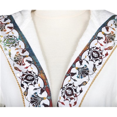Халат Велюровый Женский (M) Ahsen Krem Bayan Bornoz Medium - EcoCotton