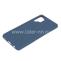 Задняя панель для Samsung Galaxy  A32 Силикон матовый (синяя)