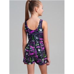 Комплект для девочки: купальник, купальные шорты