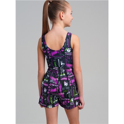 Комплект для девочки: купальник, купальные шорты