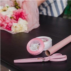 Лента атласная «Forever love», 15 мм, 23±1 м, розовый