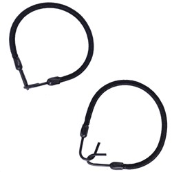 Eurostil Резинки для волос 00858 (12шт) Резинка КРЮЧОК черная