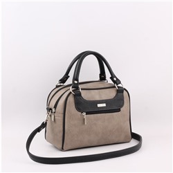 Сумка 269 македония тауп+черный ХИТ продаж