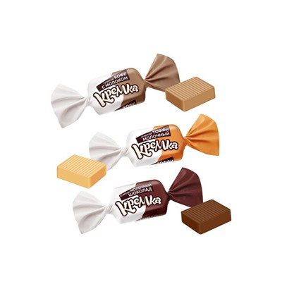 Жевательная конфета «Кремка» ассорти (упаковка 1 кг)