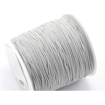 Шнур для плетения шелковый 1мм цв.серый, 100м