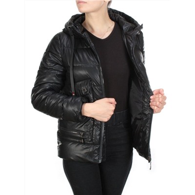 8063 BLACK Куртка демисезонная женская (130 гр. синтепон)
