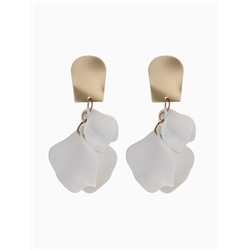 Серьги ассорти «Ветер» неровность, цвет бело-золотой