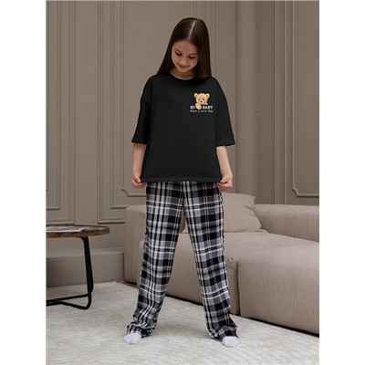 Детский костюм для девочки Мишель-1 КД-390 / чёрный